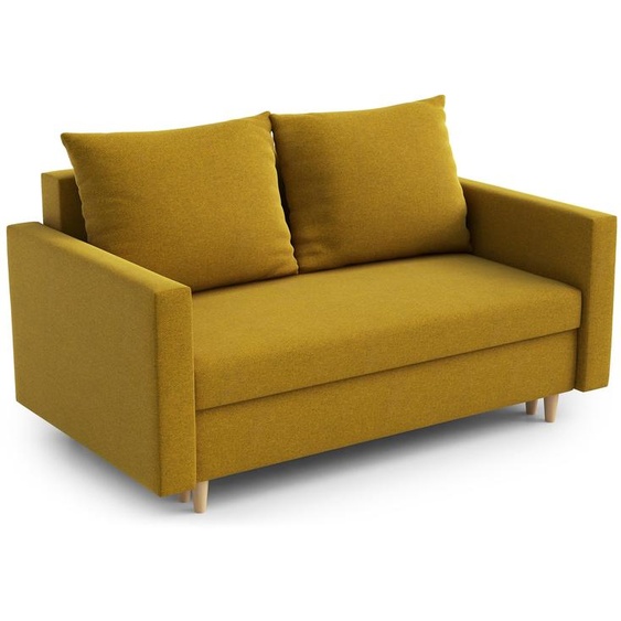 AX LIVING Canapé Shurton Moderne 155 cm jaune moutarde - Stylé 2 places