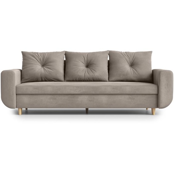 AX LIVING Cheriton Canapé-lit Moderne 222cm de large en Marron avec fonction sommeil