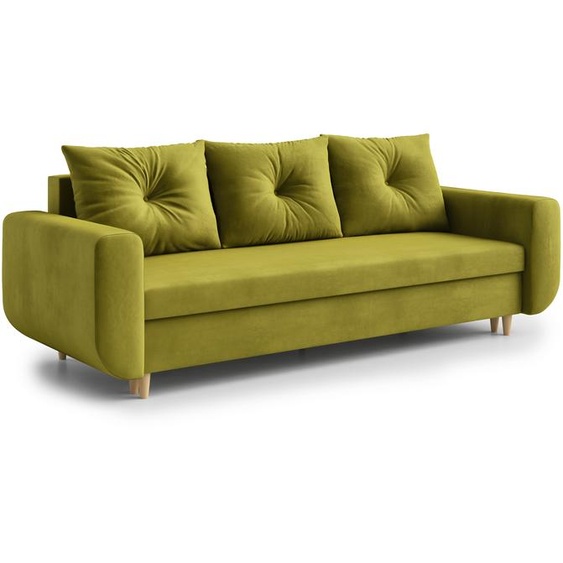 AX LIVING Cheriton Canapé-lit Moderne 222cm de large en Vert Lime