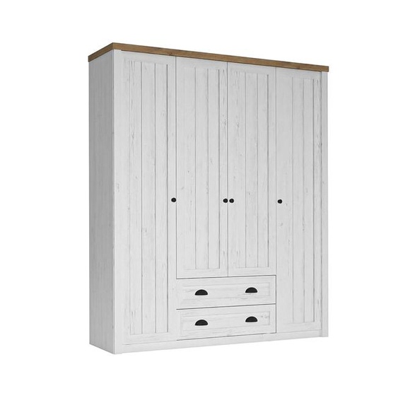 AX LIVING Grande armoire Palmano S4D - 171cm, pin dAndersen