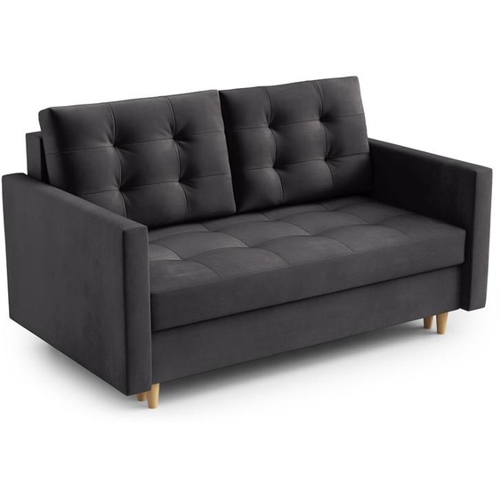 AX LIVING Spaxton Canapé 2 places Petit 155 Gris foncé Moderne Fonctionnel