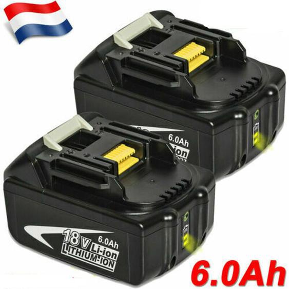 Axilief - 2PCS batterie compatible makita 18V 6.0Ah BL1860
