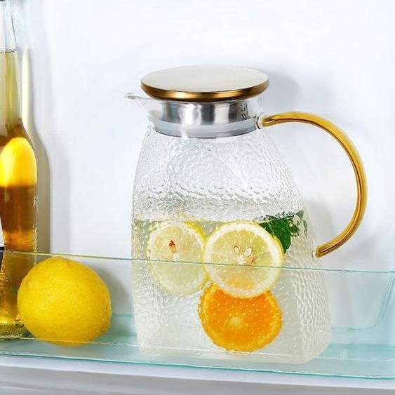 Azomor : carafes en verre élégantes et polyvalentes avec couvercle, pour le réfrigérateur et la table