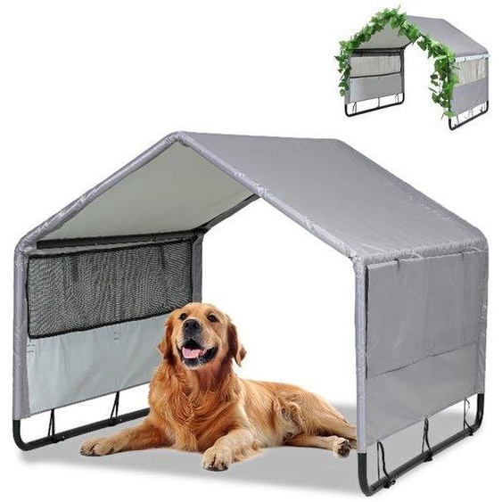 Azomor® : niches pour chiens spacieuses et résistantes à leau, adaptées à différents animaux de compagnie et à toutes les conditions météorologiques – 120 x 120 x 100 cm