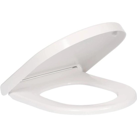Azomor : siège de WC élégant avec fonction de fermeture en douceur et design blanc intemporel