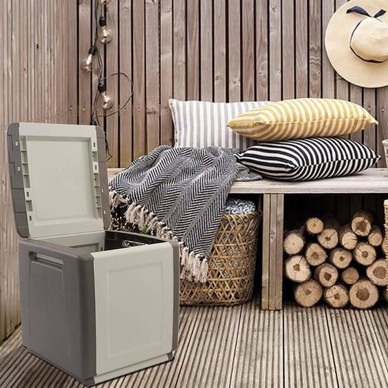 Azziuro - Coffre, 54x53x57h cm Marron, Anti-UV, Imperméable Fabriqué en Italie
