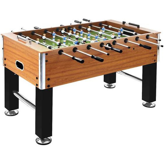 Baby-foot Acier 60 kg 140x74,5x87,5 cm Marron clair et noir
