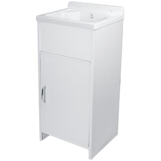 Bac à laver avec meuble compact en PVC blanc 42x34 cm mod. Rocco