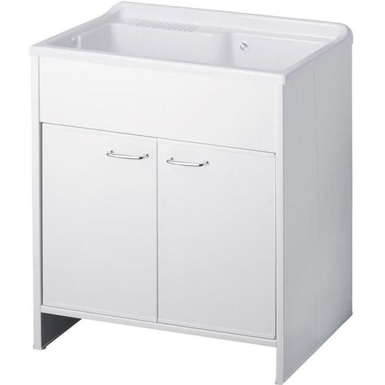 Bac à laver - IDRALITE - Garden - Meuble en PVC - Blanc - 80x50 cm