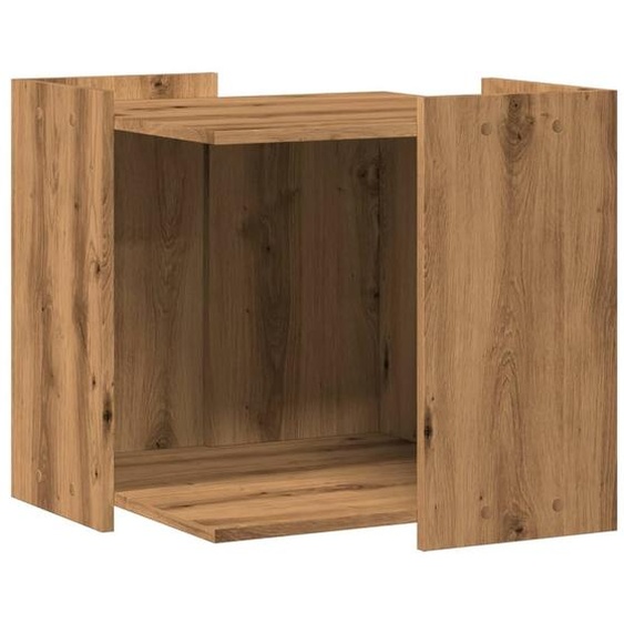 Bac à litière Artisan-Chêne 53x53x51 cm Bois composite