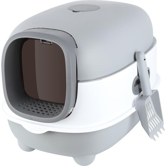 Bac à litière avec lumière UV Bac à litière avec couvercle Pelle 40*39*56cm Gris