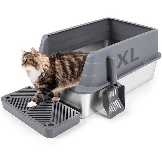 Bac à litière pour chat - grand et confortable - 1 pièce - durable