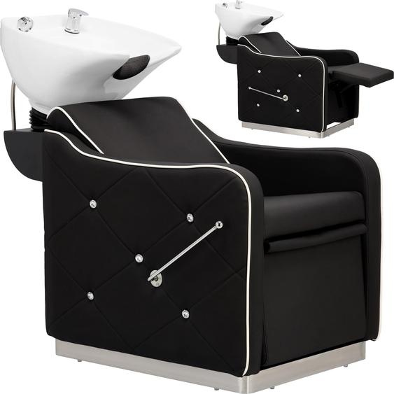 Bac à shampoing professionnel Ovo avec cuve céramique mobile et robinetterie complète pour salon de coiffure et barbier