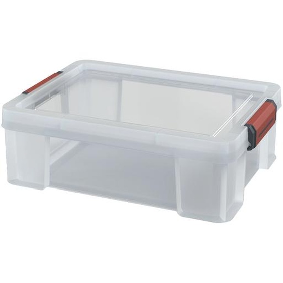 Bac avec couvercle à clips 9 L Clip & Store, coloris transparent
