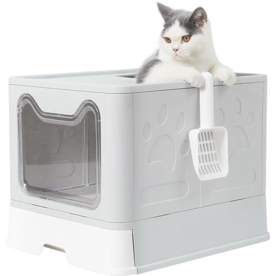 Bingo Paw - Bac Litière Chat xxl - Maison de Toilette Chat Fermée - 50.8 x 41 x 38.6cm