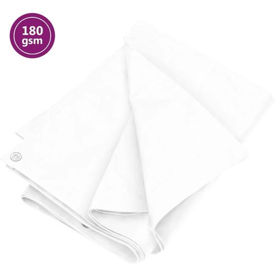 Bâche 180 g/m² 6x10 m Blanc PEHD