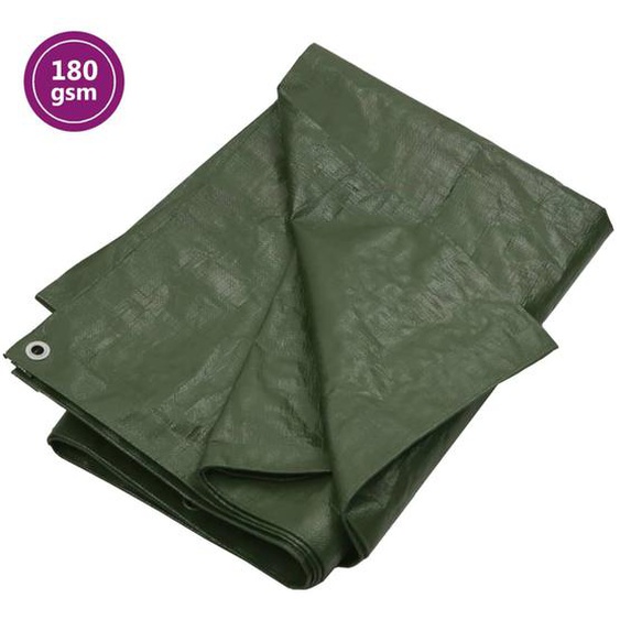 Bâche 180 g/m² 6x12 m Vert PEHD
