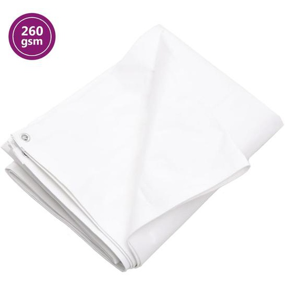 Bâche 260 g/m² 6x8 m Blanc PEHD