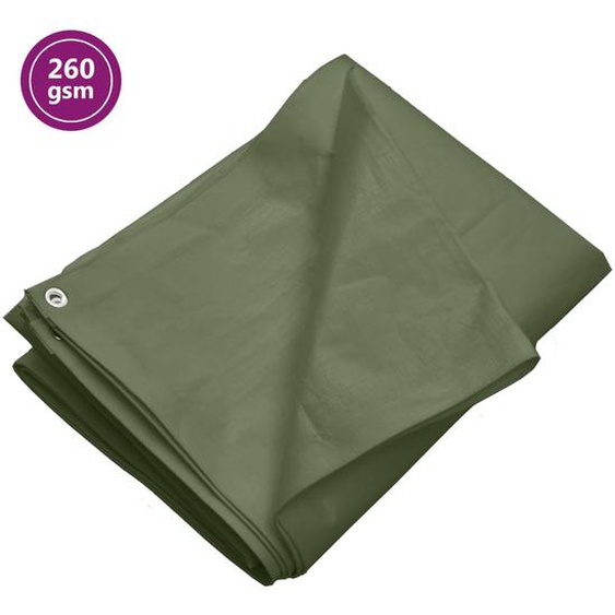 Bâche 260 g/m² 6x8 m Vert PEHD