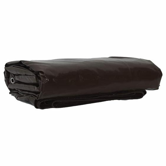 Bâche 650g / m² Marron 5 x 5 m Toile avec revêtement en PVC