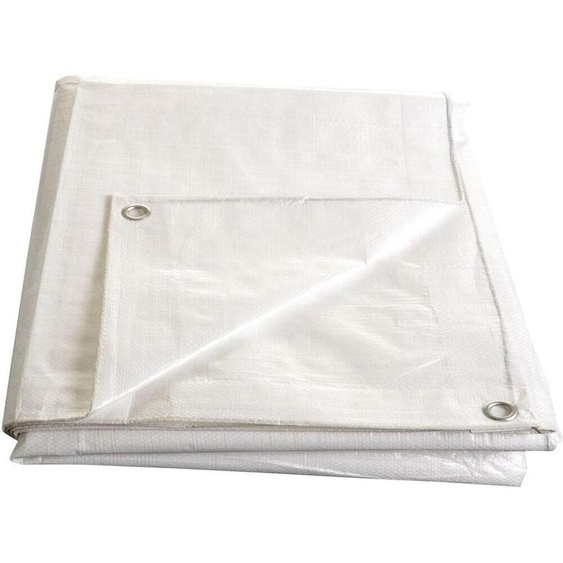 bâche à mailles 5x 8m BLANC 140g/m2, laminée