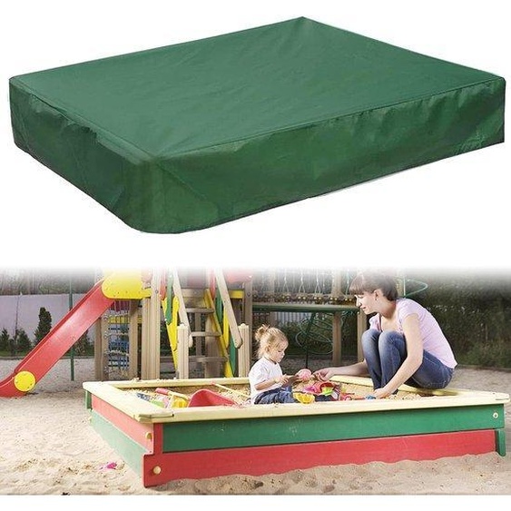 Bâche de protection imperméable verte pour jardin, 150 x 150 cm, toile carrée, imperméable avec cordon de serrage, tissu Oxford, bâche de protection imperméable pour jardin, piscine et terrasse
