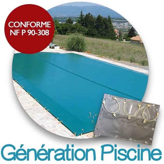 Bâche dhiver pour coque génération piscines : modèle Carro 3,93 x 1,93m