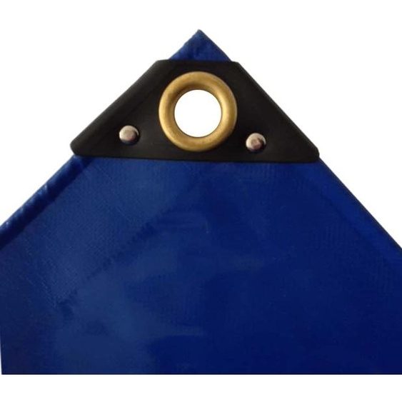 Bâche PVC 650g/m², bleue, étanche, bâche de protection résistante, 4x6 m (24m²)