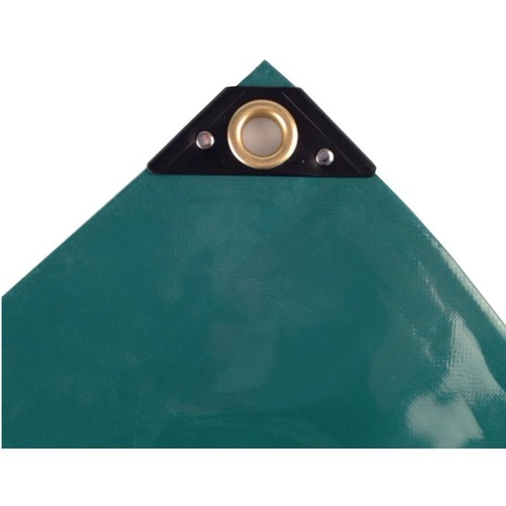 Bâche PVC verte 650g/m², 3,5 x 7m (24,5m²), bâche étanche, résistante UV