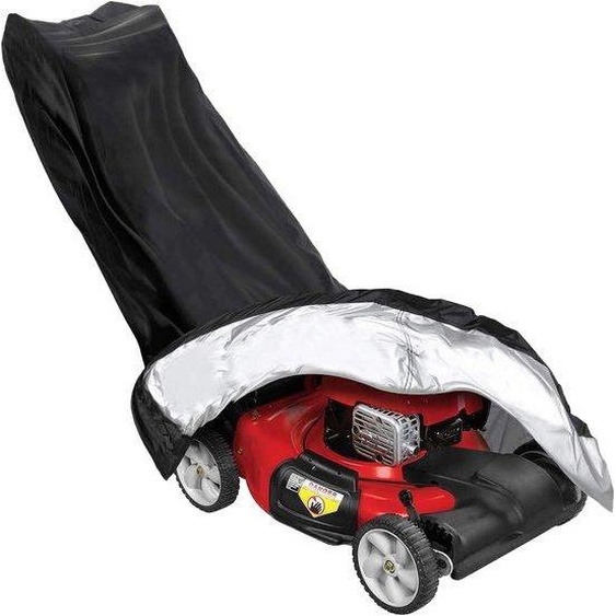 Bâches de protection pour tondeuses à gazon - imperméables - coupe-vent - résistantes aux UV - 188 x 99 x 63,5 cm - noir