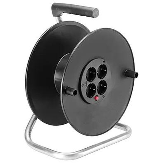 BACHMANN Enrouleur de câble 4x vide, sans câble, plastique