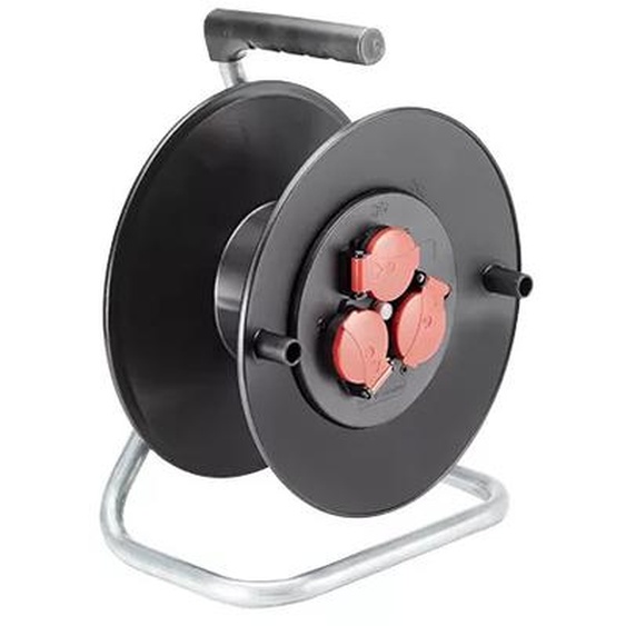 BACHMANN Enrouleur de câble en plastique 3x, sans câble, IP44