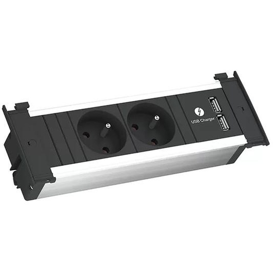 BACHMANN KAPSA S 2xUTE 1xUSB Charger Strom 2,0m CEE7/7