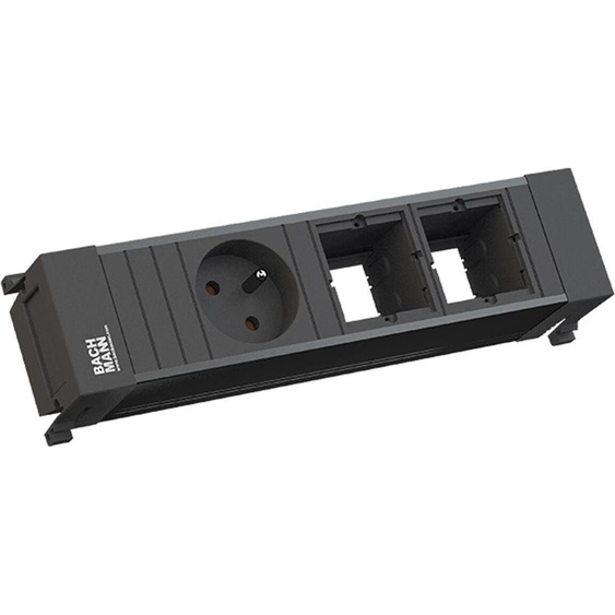 BACHMANN POWER FRAME 1xUTE 2xCM Profilé en plastique noir