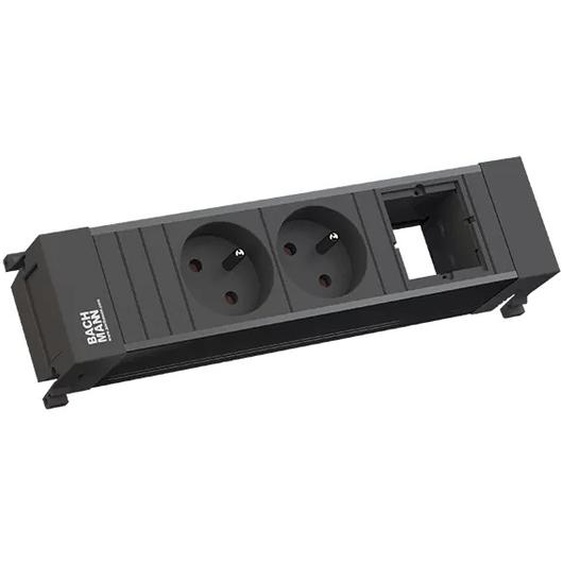 BACHMANN POWER FRAME 2xUTE 1xCM Profilé en plastique noir