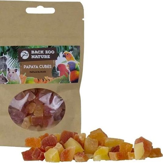 Back Zoo Nature - Cubes de papaye séchée pour perroquets 50g