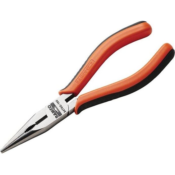 Bahco Pince à bec demi-rond avec manche bi-matière et peinture 210 mm Orange Orange One Size