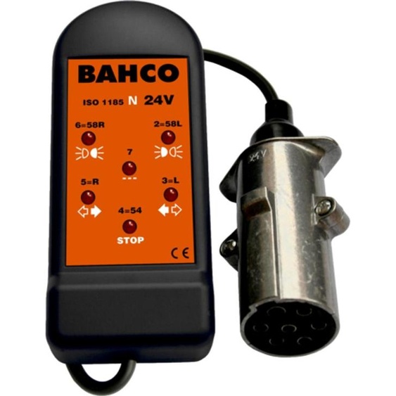 Bahco Testeur de prises, 24 V - 7 PIN, pour prises 24N