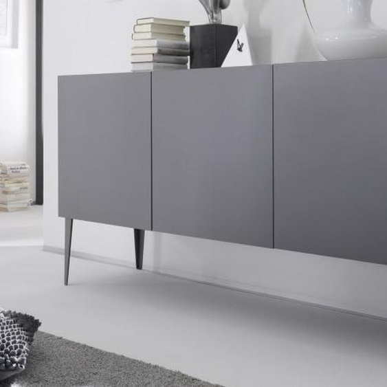 Bahut design gris mat 3 portes - Ivo