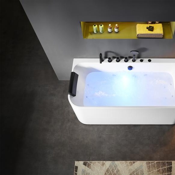 Baignoire à hydromassage acrylique Indoor Baignoire Home Spa blanche