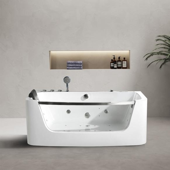 Baignoire à hydromassage de luxe 150x80cm verre frontal Baignoires de luxe