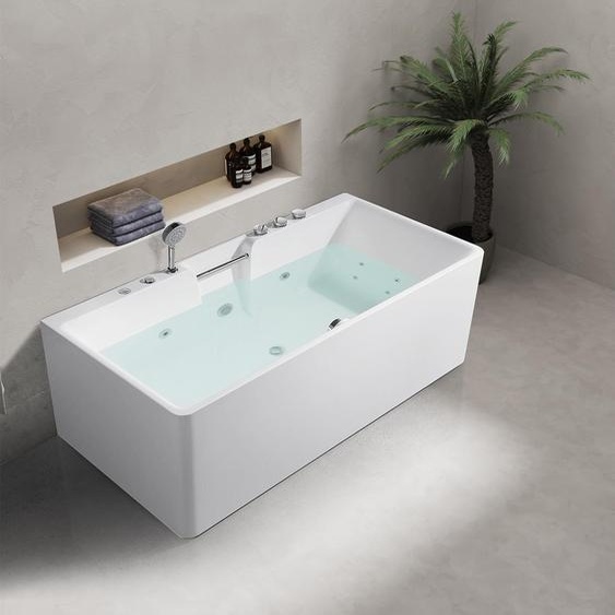 Whirlwanne Indoor Whirlpool Badewanne Home Spa Weiß Wanne Relax