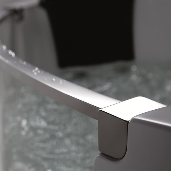 Baignoire à hydromassage verre LED Light Armaturen Eckbade Baignoire