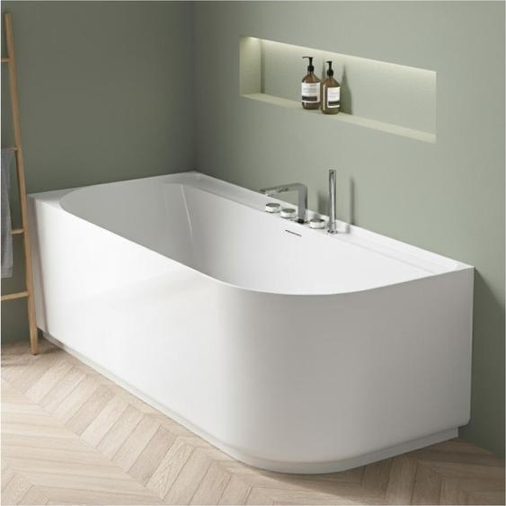 Baignoire acrylique EQUINOXE  semi-îlot blanche 170cm - Angle gauche