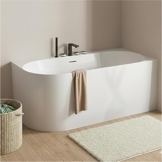 Baignoire acrylique Lucite FORMA semi-îlot blanche 170cm - Angle droit