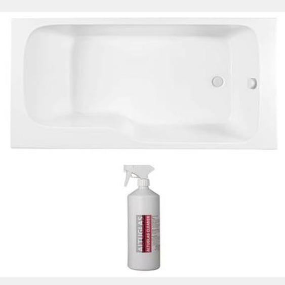 Baignoire bain douche Malice antidérapante + nettoyant 170 x 90 version droite