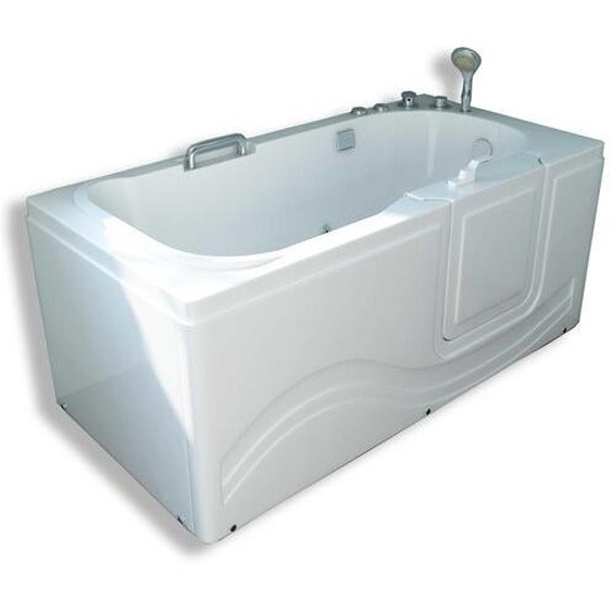 Baignoire balnéo avec porte droite 153 x 76 cm - Penny