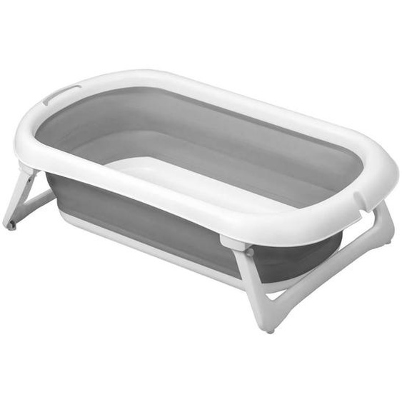 Baignoire Bébé Pliable Et Légère Lucca Blanc Et Gris