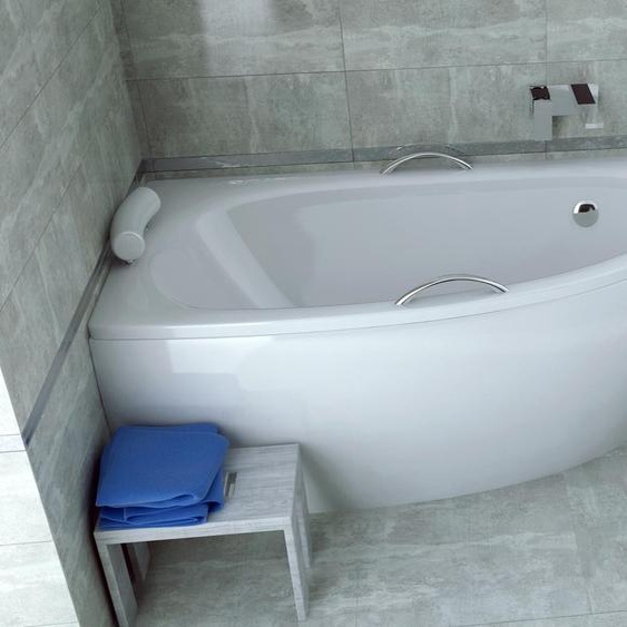 Badewanne Eckwanne Eck 150*70 cm Acrylwanne Wanne Bad Eckbadewanne Wannen Weiß