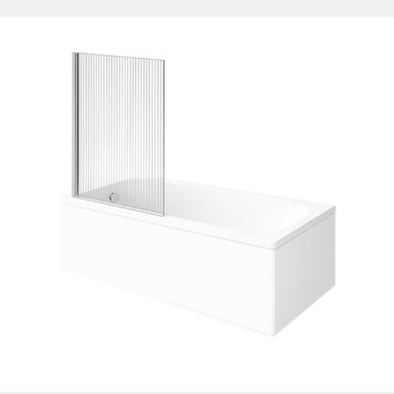 Baignoire droite Architectura acrylique 150 x 70 cm  + Pare bain gauche AURYS Raywall chromé